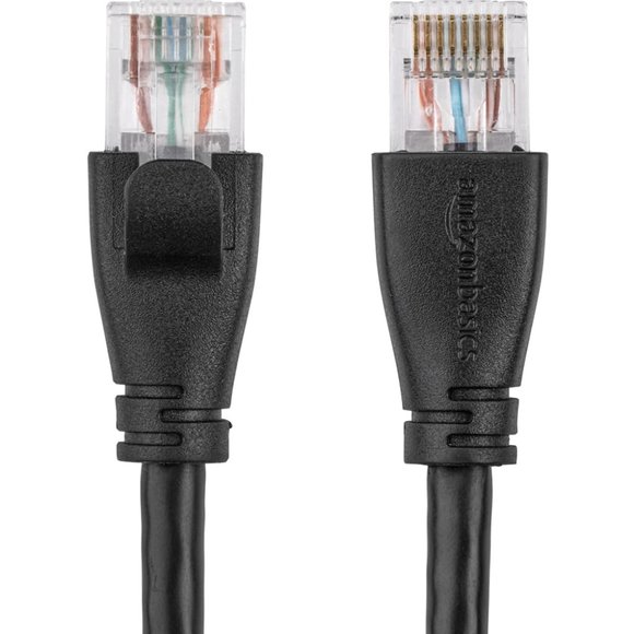 Amazon Basics RJ45 Cat 6 Ethernet Patch Cable, 1Gpbs Transfer Speed, Gold-Plated - Picture 3 of 5
